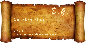 Dan Georgina névjegykártya